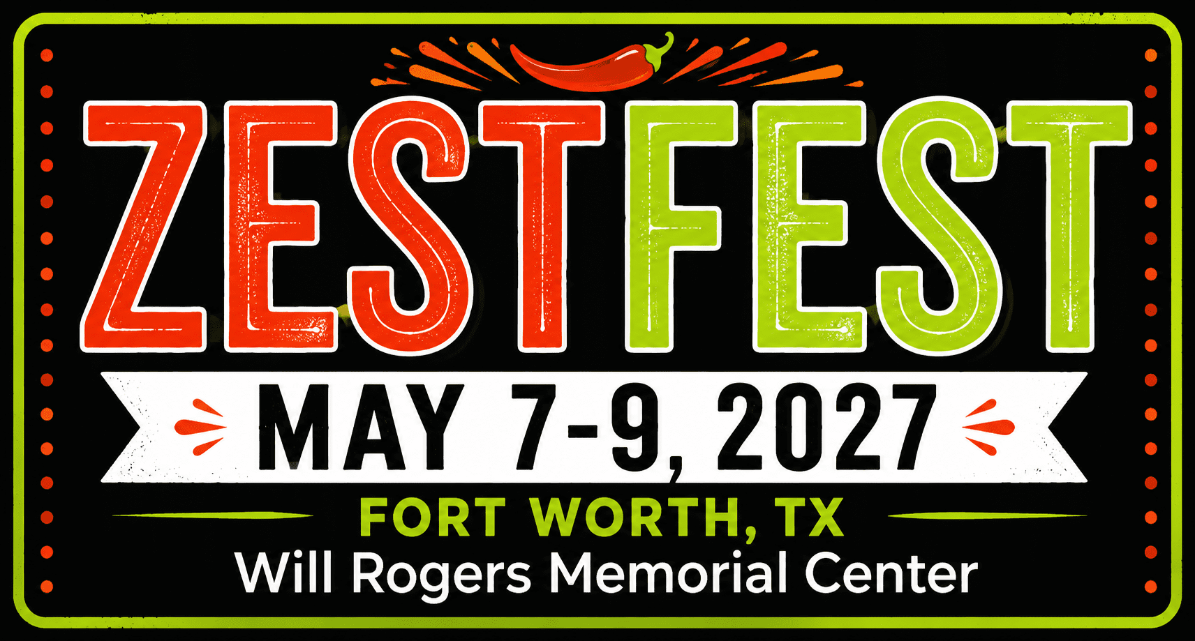 ZestFest logo – Fort Worth's annual spicy food, hot sauce, BBQ and specialty food festival