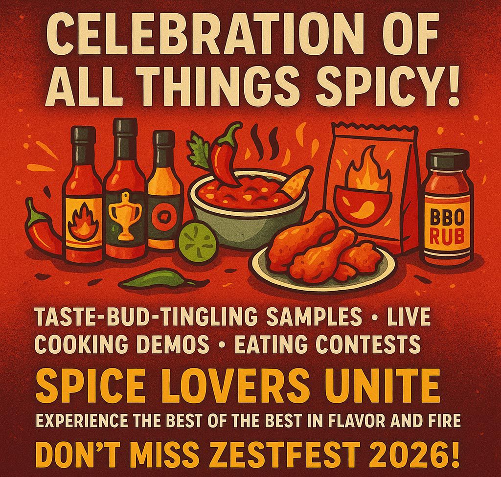 The countdown is on for ZestFest 2026, returning to Fort Worth as America’s premier spicy food festival. After a sizzling 2025 event, this year promises to be even bolder, hotter, and more flavorful than ever before. It will be the 25th Anniversary of the Fiery Food Expo.